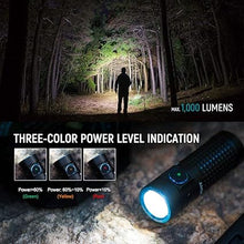 Load image into Gallery viewer, OLIGHT S1R II 1000 Lumen Compact Rechargeable EDC Flashlight with Single Rechargeable Battery and Magnetic Charging Cable
