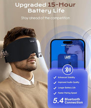 Load image into Gallery viewer, Sleep Mask with Bluetooth Headphones, Blackout Sleep Headphones for Side Sleepers, Ultra-Thin Bluetooth 5.4 Stereo Speaker Eye Mask for Travel, Meditation, Cool Gadgets for Men, Women
