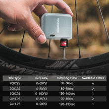 Load image into Gallery viewer, ROCKBROS Mini Bike Pump Portable Electric Bicycle Pump100PSI Tiny Bike Air Pump Tire Inflator Type-C Rechargeable Battery with Presta Schrader Valve, Cycling Gifts for Men Women
