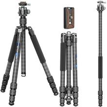 Load image into Gallery viewer, 72.6'' Carbon Fiber Tripod Camera Monopod WEYLLAN Heavy Duty Tripod for Camera, 32.5mm Tube, Professional Camera Tripod with 44mm Arca Low Profile Ball Head, DSLR Stand for Telescope, Camcorder, TripodBallHead_1
