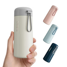 Load image into Gallery viewer, 8 oz Water Bottles Made of 304 Stainless Steel, Small Water Bottles Double Wall Vacuum Insulation for Hot&amp;Cold Drinks, Water Bottle Purse with Carry Handle - 100% Leakproof(Beige)_1
