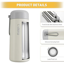 Load image into Gallery viewer, 8 oz Water Bottles Made of 304 Stainless Steel, Small Water Bottles Double Wall Vacuum Insulation for Hot&amp;Cold Drinks, Water Bottle Purse with Carry Handle - 100% Leakproof(Beige)_5914
