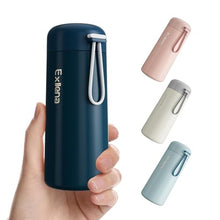 Load image into Gallery viewer, 8 oz Water Bottles Made of 304 Stainless Steel, Small Water Bottles Double Wall Vacuum Insulation for Hot&amp;Cold Drinks, Water Bottle Purse with Carry Handle - 100% Leakproof(Dark-Blue), DarkBlue_1
