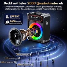 Load image into Gallery viewer, 80W Portable Bluetooth Speaker with 6.8" Subwoofers, All in One Karaoke for Adults Kids PA System, Jump Disco Lights Gifts forHome Party Outdoor, Black_4641
