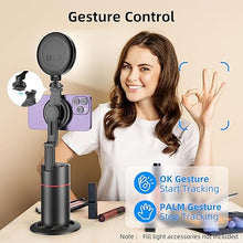 Load image into Gallery viewer, Auto Face Tracking Phone Holder, Magnetic Face Tracking Tripod 360 Rotation with Stand &amp; Remote, Face Body Phone Tracking Tripod, No App, Smart Shooting Camera Mount for Live Video Recording Tiktok
