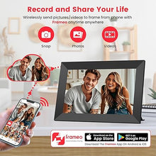 Load image into Gallery viewer, Frameo 10.1 Inch WiFi Digital Picture Frame, Smart Cloud Electronic Photo Frame with HD IPS Touch Screen Slideshow 32GB Memory Auto-Rotate Wall Mount, Share Photos/Videos from Phone by Frameo App
