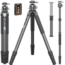 Load image into Gallery viewer, 81'' Carbon Fiber Tripod for Camera WEYLLAN Heavy Duty Tripod Camera, 10-Layer Carbon Fiber Tube, 32.5mm Professional Tripod Leg with DSLR Ball Head for Camcorder Telephoto Lens, Max Load 20kg, black_1
