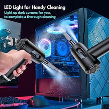 Load image into Gallery viewer, Electric Compressed Air Duster, 3-Gear Dust Blower for Computers Cordless PC Dusters Keyboard Electronics Cleaning Kit - 50000RPM 6000mAh Rechargeable with LED Light Display
