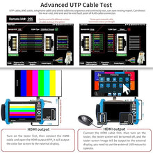 Load image into Gallery viewer, Rsrteng CCTV Camera Tester, 8K 32MP 4K 12MP IP Camera Tester CVBS Camera Tester 7&quot; IPS Touch Screen Cable Tester Network Tool Support POE HDMI 8GB TF Card DC 5V/12V/24V Output IPC Tester IPC-9800Pro
