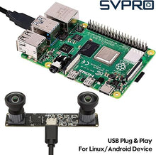 Load image into Gallery viewer, SVPRO 1200P 60fps Global Shutter USB Camera with Dual M12 Lens 3D Stereo Wide Angle Industrial Camera Computer Vision Face Recognition Camera for Windows,Linux,Android,MacOS,Raspberry Pi
