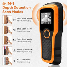 Load image into Gallery viewer, Dmyond Stud Finder Wall Scanner, 5 in 1 Stud Detector Beam Finders with High-Definition LCD Display, and Audible Alarm, for Center and Edge of Metal, Studs, AC Wire, and Pipe Detection
