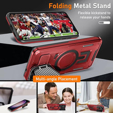 Load image into Gallery viewer, for Samsung Galaxy S25 Case with Screen Protector 6.2-Inch,[Compatible with Magsafe][Adjustable Camera Cover Stand] Military-Grade Protection Shockproof Protective Magnetic Case-Red
