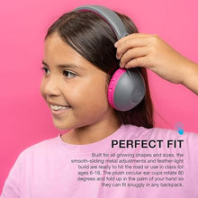 Load image into Gallery viewer, JLab JBuddies Studio 2 Wireless +Wired On-Ear Kids Headphones, Grey/Pink, 65+ Hour Battery Life, Volume Safe, Volume Limiter, Folding, Adjustable, Noise Isolation, with Mic
