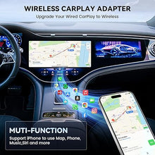Load image into Gallery viewer, Wireless CarPlay Adapter, Converts Wired to Wireless Carplay Plug &amp; Play Dongle Wireless Control for iPhone 8 or Above &amp; OEM Wired CarPlay Cars
