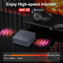 Load image into Gallery viewer, Beelink SEI Mini PC, 5650U Pro AMD Ryzen 5 (up to 4.2GHz) 16GB DDR4 RAM 500GB M.2 NVMe SSD Mini Desktop Computer, Dual LAN /Wifi6/BT5.2/USB3.2/4K@60Hz Dual HDMI Display,Office/Home Micro Mini PC
