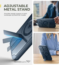 Load image into Gallery viewer, Dexnor for iPhone 16 Case with Slide Camera Cover &amp; Adjustable Kickstand, Magnetic Rugged Shockproof Bumper Cases Heavy-Duty Magnetic Protective Cover,Navy Blue
