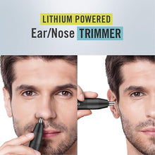 Load image into Gallery viewer, ConairMan Nose Hair Trimmer for Men, For Nose, Ear, and Eyebrows, Patent 360 Bevel Blade for No Pull, No Snag Trimming Experience, Cordless Lithium-Powered Trimmer with Drawstring Bag
