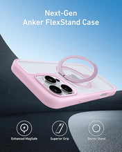 Load image into Gallery viewer, Anker Ultra Magnetic for iPhone Case with Sturdy 360° Ring Stand, Military-Grade Shockproof Kickstand Compatible with MagSafe (for iPhone 16 Pro, Pink)
