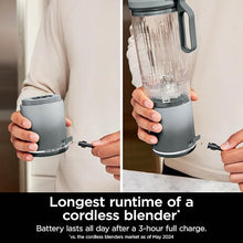 Load image into Gallery viewer, Ninja Blast Max, Portable Blender + Twist &amp; Go, Personal Blender, Ninja Blender, Smoothie, Blend, Ice Crush, 3 Programs, Cordless, 22 oz removable Vessel, Dishwasher Safe, Leakproof, Silver, BC251SL
