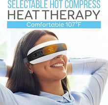 Load image into Gallery viewer, Eye Massager with Heat and Compression - Smart Eye Massager for Migraines and Stress Therapy - Wireless Heated Mask w/Music, Built-in Battery &amp; Adjustable Elastic Band - Vibration Massage Eye Relief
