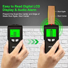 Load image into Gallery viewer, Stud Finder Wall Scanner - 5 in 1 Stud Finder Tool w/Microprocessor Chip and HD LCD Display, Stud Detector Beam Finders for the Center and Edge of Wood AC Wire Metal Studs Joist Pipe (Coal)
