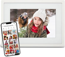 Load image into Gallery viewer, Skylight Digital Picture Frame - WiFi Enabled with Load from Phone Capability, Touch Screen Digital Photo Frame Display - Customizable Gift for Friends and Family - 10 Inch White
