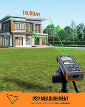 Load image into Gallery viewer, Laser Measuring Tool, CIGMAN 393ft Green-Beam Laser Measure, Outdoor Laser Measurement Tool with 4X Camera, P2P Technology, IP68, Rechargeable Laser Distance Meter, Length, Area, Volume, Angle Sensor
