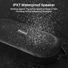 Load image into Gallery viewer, TOZO PA1 Bluetooth Speaker with 20W Stereo Sound, 25H Playtime, IPX7 Waterproof Portable Wireless Speaker with EQ Mode APP Control, Dual Pairing for Home, Outdoor Travel, Black
