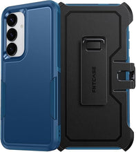 Load image into Gallery viewer, FNTCASE for Samsung Galaxy S25 Case: Galaxy S24 Case Heavy Duty Drop Protection with Rugged Belt-Clip Holster &amp; Kickstand Military Grade Shockproof Durable Protective Cell Phone Cover (Blue)
