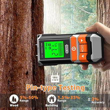 Load image into Gallery viewer, Dr.meter Wood Moisture Meter, 2 in 1 Pin &amp; Pinless Moisture Tester, Digital Dampness Moisture Sensor Detector for Wood Firewood Drywall Paper Floor Woodworking, Water Leak Detector
