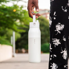 Load image into Gallery viewer, LARQ Bottle Swig Top 34oz - Insulated Stainless Steel Water Bottle With Built-In Silicone Handle | Thermos, BPA Free | Reusable Water Bottle for Sports, Gym, and Travel, Granite White
