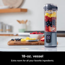 Load image into Gallery viewer, Ninja BC151NV Blast Portable Blender, Cordless, 18oz. Vessel, Personal Blender-for Shakes &amp; Smoothies, BPA Free, Leakproof-Lid &amp; Sip Spout, USB-C Rechargeable, Dishwasher Safe Parts, Denim Blue
