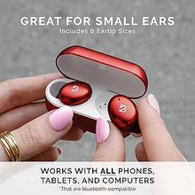 Load image into Gallery viewer, Back Bay Audio Tempo 30 Wireless Earbuds for Small Ears with Premium Sound, Comfortable Bluetooth Ear Buds for Women and Men, Red Earphones for Small Ear Canals
