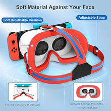 Load image into Gallery viewer, DEVASO Upgraded VR Headset for Nintendo Switch &amp; Switch OLED Model, Switch Virtual Reality Glasses with Adjustable HD Lenses and Comfortable Head Strap, Labo VR Kit Accessories, Cool Stuff for Boys
