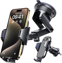 Load image into Gallery viewer, [True Military-Grade] Car Phone Holder VANMASS [2024 Strongest Suction &amp; Clip] Cell Phone Mount for Dashboard Windshield Vent Truck Accessories Cradle Dash Stand for iPhone 16 Pro Max 15 14 13 Android
