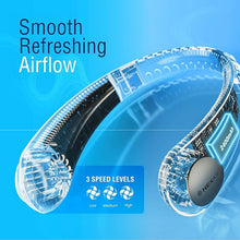 Load image into Gallery viewer, Portable Neck Fan -3 Speed Rechargeable Bladeless Neck Cooler, Quality Comfortable Lightweight, Personal Neck Fan For Women &amp; Men Modern Design, Great Cooling Fan For Travel, Outdoors &amp; Sports

