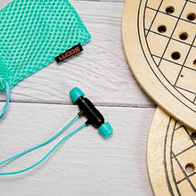 Load image into Gallery viewer, LUDOS Ultra Wired Earbuds in-Ear Headphones, 5 Years Warranty, Earphones with Mic, Noise Isolating Ear Buds, Memory Foam for iPhone, Samsung, School Students, Kids, Women, Small Ears - Turquoise
