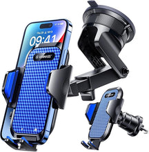 Load image into Gallery viewer, VANMASS [True Military-Grade] Car Phone Holder [2024 Best Suction &amp; Clip] Cell Phone Mount for Dashboard Windshield Vent Truck Cradle Dash Stand for iPhone 15 Pro Max 14 13 12 Android, Blue

