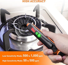 Load image into Gallery viewer, Rechargeable Natural Gas Detector Gas Leak Detector with Audible Visual Alarm Gas Sniffer to Locate Combustible Gas Leak Sources Like Methane Propane
