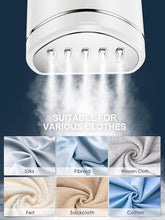 Load image into Gallery viewer, Portable Garment Steamer, Powerful Foldable Handhled Steamer 1300W, Travel Size Steamer For Clothes 20S Fast Heat-up, Fabric Steamer for Home &amp; Travel, 120V Only (White)

