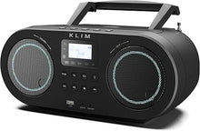 Load image into Gallery viewer, KLIM B5 CD Player Portable Boombox, FM Radio CD Player with Bluetooth USB MP3 AUX, Lighting Modes, Rechargeable Battery, Autosleep, CD Radio Player with Digital EQ
