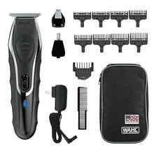 Load image into Gallery viewer, Wahl Aqua Blade® Rechargeable Wet/Dry Lithium-Ion Deluxe Beard Trimmer for Men - Interchangeable Heads for Detailing, Hair, Mustache and Body Grooming - Model 9899-100
