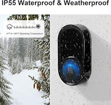 Load image into Gallery viewer, Wireless Doorbell - PHYSEN Waterproof Doorbell Chime Kits 2 receivers - Operating at 1300 ft Range - 58 Melodies 5 Volume Levels &amp; LED Flash - Door Bells &amp; Chimes Wireless for Home Classroom
