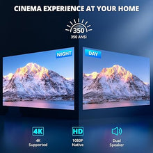 Load image into Gallery viewer, [Electric Focus] Mini Projector with WiFi and Bluetooth, Portable Projector Support 4K Movie Video Projection 350ANSI Phone Projector Home and Outdoor Cinema with HDMI Cable
