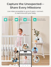 Load image into Gallery viewer, VistaView Smart WiFi Baby Monitor - 5” 1080P Split Screen &amp; 2K Camera App Control, Cry &amp; Motion Alerts, HD Night Vision, 5000mAh Battery, 2-Way Talk, Multi-User, Triple Security, 1279ft Range
