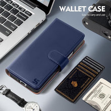 Load image into Gallery viewer, Compatible with Samsung Galaxy Z Fold7 Wallet Case with Card Holder,Fold 7 5G Phone Case Women Man RFID Blocking PU Leather Flip Protective Cover Credit Card Holder Slots,Dark Blue
