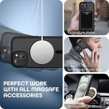Load image into Gallery viewer, Magnetic for iPhone 15 Plus Case, [Dustproof Design] Compatible with Magsafe, Built-in Privacy Screen Protector &amp; 9H Tempered Glass Screen Protector &amp; Upgraded Camera Protection, Black
