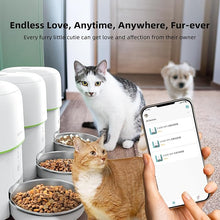 Load image into Gallery viewer, Automatic Cat Feeder, 2L Cat Food Dispenser, 2.4G WiFi Cat Food Dispenser with APP Remote Feeding, Dual Power Supply, Programmable Portion Size, Auto Pet Feeder for Cats and Small Dogs
