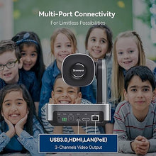 Load image into Gallery viewer, Tenveo VLoop 4K PTZ Camera with 12X Optical Zoom Wide View Angle USB3.0/HDMI/RJ45/PoE Works with Zoom Skype Teams UHD PTZ Camera for Video Conference and Church Streaming Red Dot Design Winner(VL12U)
