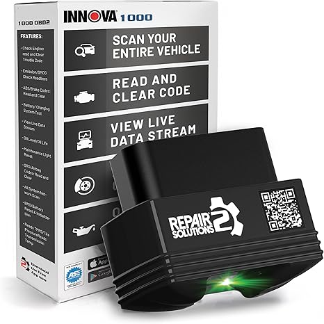 Innova 1000 OBD2 Scanner Bluetooth - Check Engine ABS SRS - No Subscriptions - Free Updates - Diagnostic Scanner for iPhone & Android - Supports 1996-2022 Vehicles - App Only Works in The USA